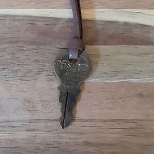 Vintage Brass Key Pendant Necklace